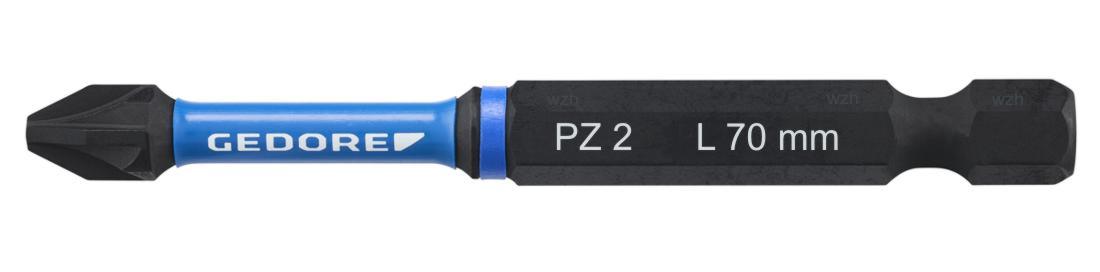 Bild von Gedore Torsions-Bit-Satz 1/4 Zoll Kreuzschlitz PZ 2 L 70 mm, 2-tlg